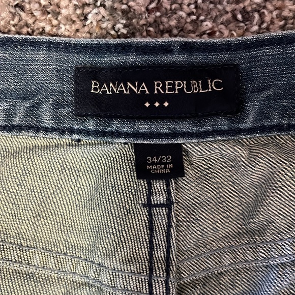 Men’s Banana Republic Jeans Distressed 32 x 30 Cotton Zipper Button Straight Leg - Picture 7 of 9